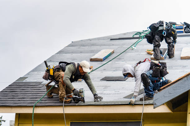 Professional Gutter Installation technician working in Coolville, OH